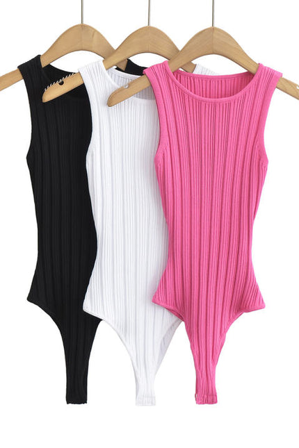 3 Colorway Solid Color Knitted Crew Neck Casual Fashion Modest Women One Piece Jumpsuit