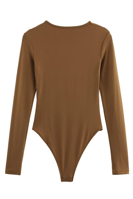 6 Colorway Crew Neck Long Sleeve Solid Color Casual Fashion Women Elegant One Piece Jumpsuit