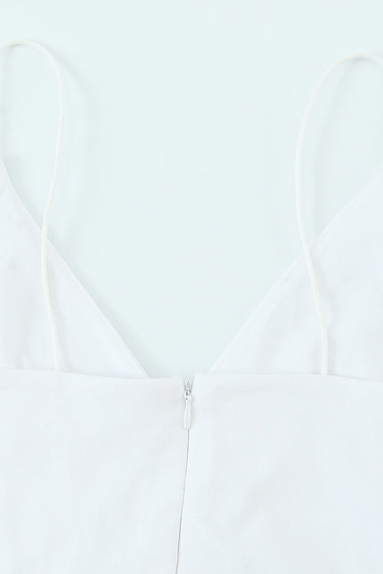 3 Colorway Solid Color Spaghetti Strap Zipper Fly Casual Fashion Women's tank Tops