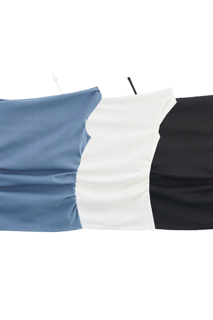 3 Colorway Solid Color Asymmetrical Design Casual Fashion Women's tank Tops