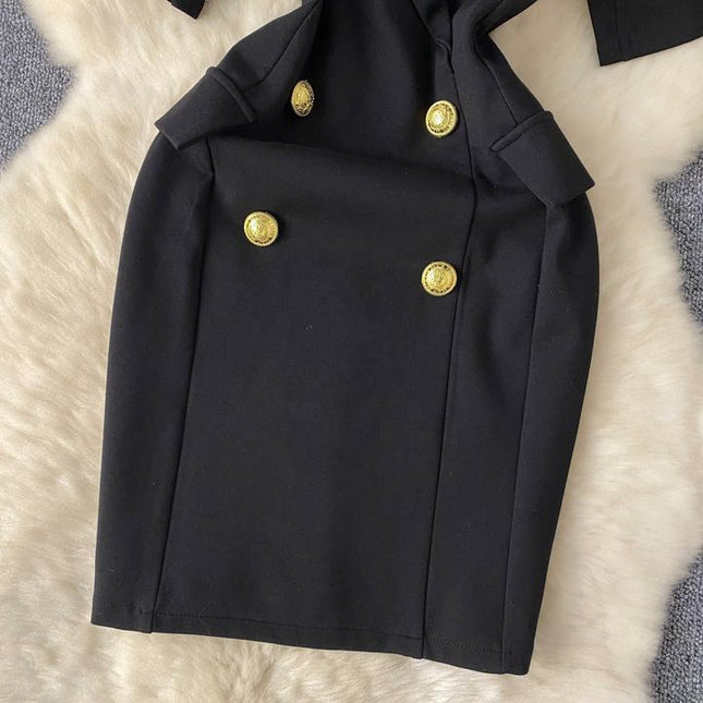 Work Wear Career Dresses Office Ladies Double Breasted Formal Blazer Dress for Business Women