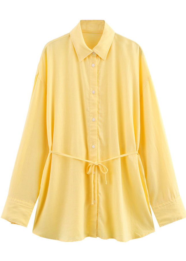 4 Colorway Buttons up Long Sleeve Turn Down Collar Casual Fashion Tops Blouse for Women