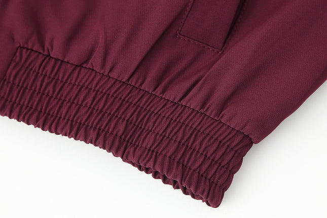 V Neck Red Color Long Sleeve Zipper Fly Hot Sale Casual Fashion Jacket for Women