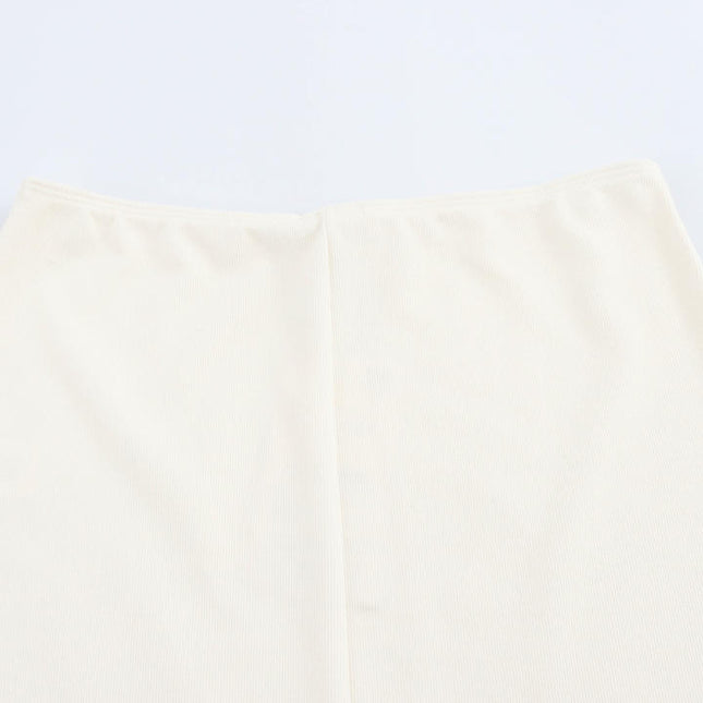 5 Colorway Back Slit Elastic Waist Casual Fashion Long Skirt for Women