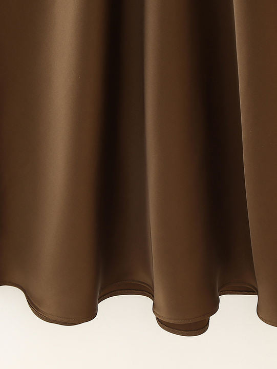 Back Hollow Out Brown Color Sleeveless Hot Sale Casual Fashion Maxi Halter Dress for Ladies