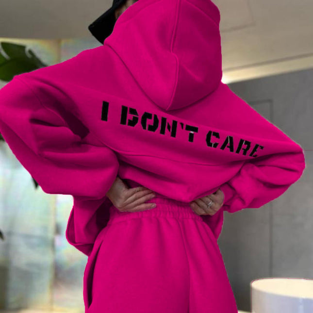 PASUXI Custom Logo Women Hoodie 2 Piece Set Winter Solid Color Hoodie Women Fitness Jogger Women Two Piece Set