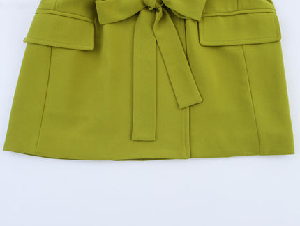 Green Color Long Sleeve Notched Collar Casual Fashion blazer Jacket for Women