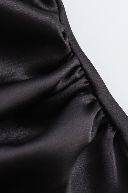 9 Colorway Solid Color Sleeveless Pleated Silky Casual Fashion Summer Dress for Women