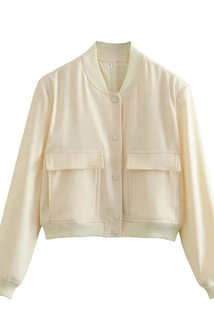 11 Colors Spring Fall Fashion New Collar Big Pockets Women'S Jacket Coat