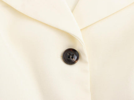 Notched Collar Single Breasted Vest Waistcoat Beige Color Long Skirt Casual Fashion Women 2 Piece Set