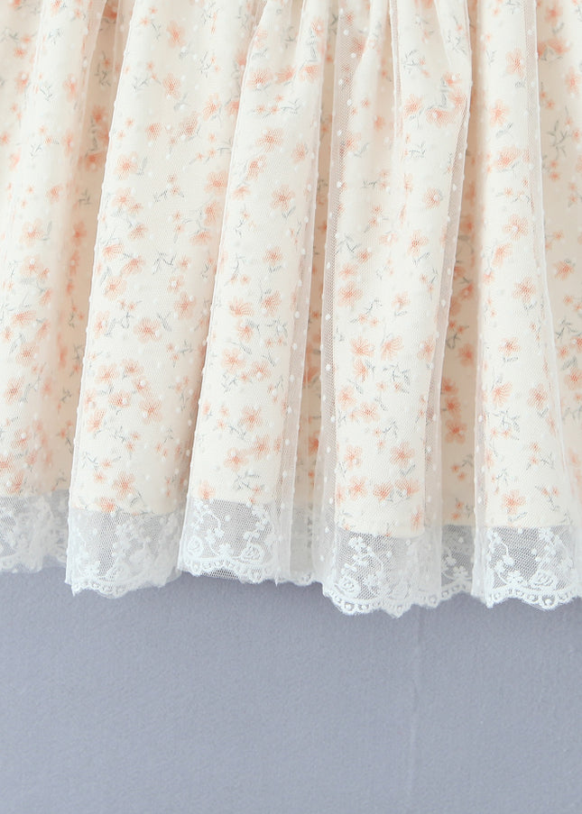 Strapless Floral Print Front Lace up Hot Sale Casual Fashion Summer Mini Dress for Women