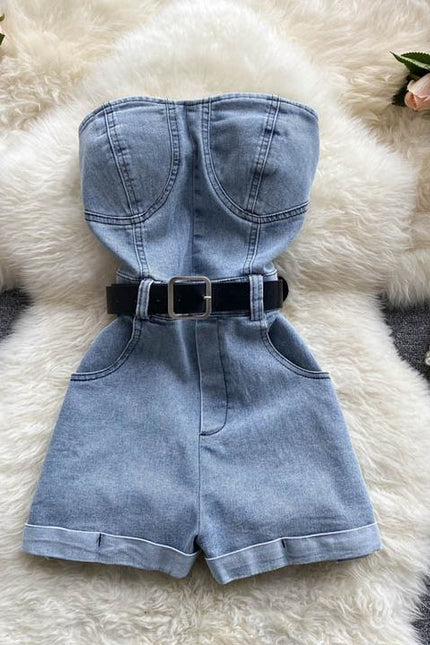 Breasted Work Women's New High Waisted Shorts Casual Jumpsuits Jumpsuits