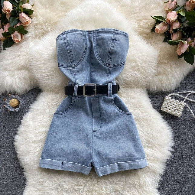 Breasted Work Women's New High Waisted Shorts Casual Jumpsuits Jumpsuits