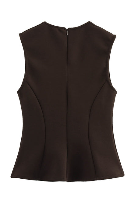 2 Colorway Solid Color Zipper Fly Hot Sale Casual Fashion Vest Waistcoat for Women