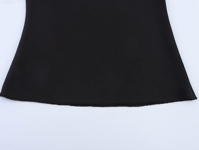 Asymmetrical Design Black Color Hot Sale Casual Fashion Women's tank Tops