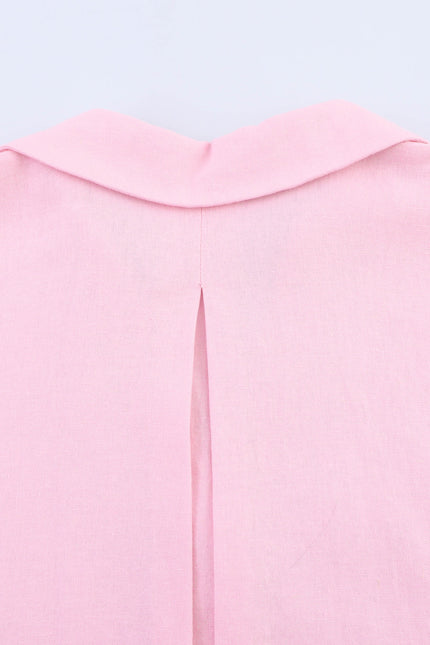 5 Colorway Buttons up Turn Down Collar Long Sleeve Casual Fashion Tops Blouse for Women