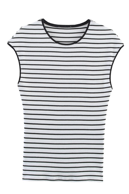 2 Colorway Crew Neck Sleeveless Hot Sale Casual Fashion t Shirt for Women