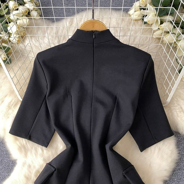 Work Wear Career Dresses Office Ladies Double Breasted Formal Blazer Dress for Business Women