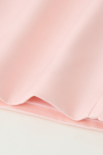 Strapless pink Color Hot Sale Casual Fashion Summer Mini Dress for Women