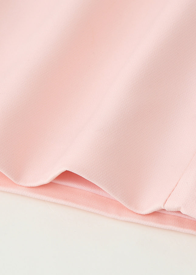 Strapless pink Color Hot Sale Casual Fashion Summer Mini Dress for Women