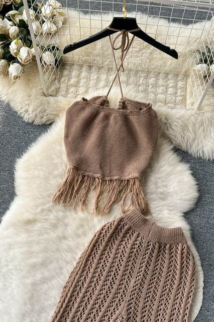 Seaside Vacation Set Women's Summer Knit Set
