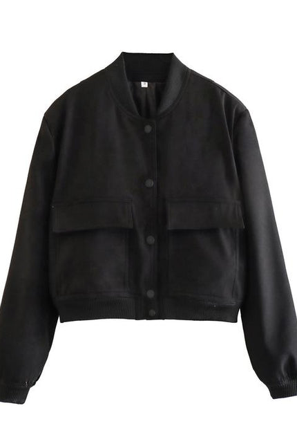 11 Colors Spring Fall Fashion New Collar Big Pockets Women'S Jacket Coat
