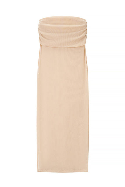 2 Colorway Back Hollow Out Halter tank Top Solid Color Long Skirt Casual Fashion Women 2 Piece Set