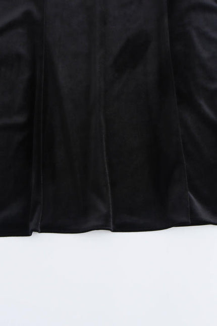 Zipper Fly Black Color Hot Sale Casual Fashion Long Skirt for Women