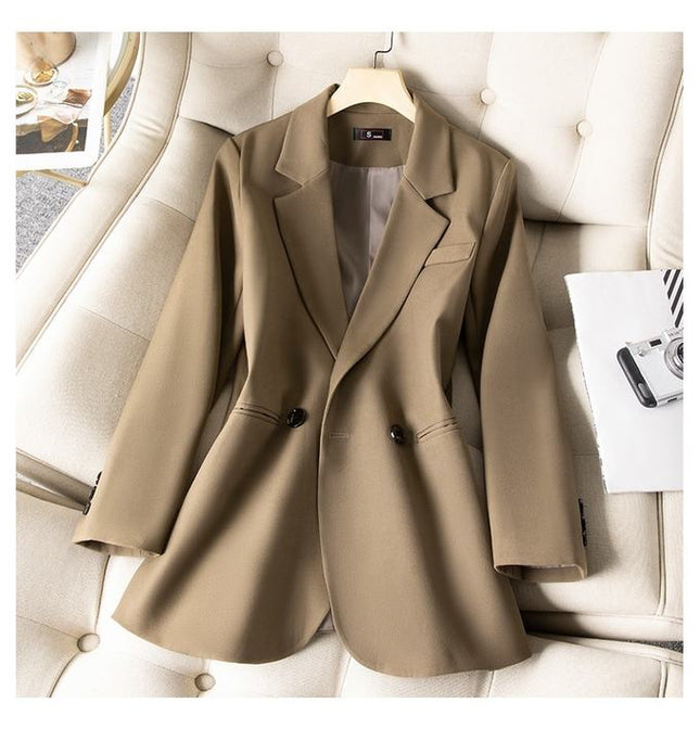 Fashion Office Career Suit Women's Spring and Autumn New Suit Blazers Two Pieces