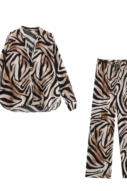 V Neck Buttons up Long Sleeve Animal Print Multi Color Casual Fashion Tops Blouses for Women
