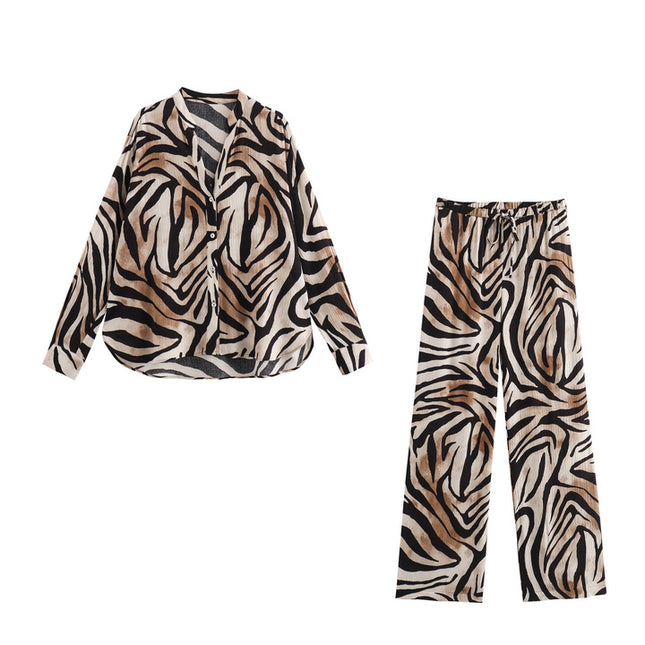 V Neck Buttons up Long Sleeve Animal Print Multi Color Casual Fashion Tops Blouses for Women