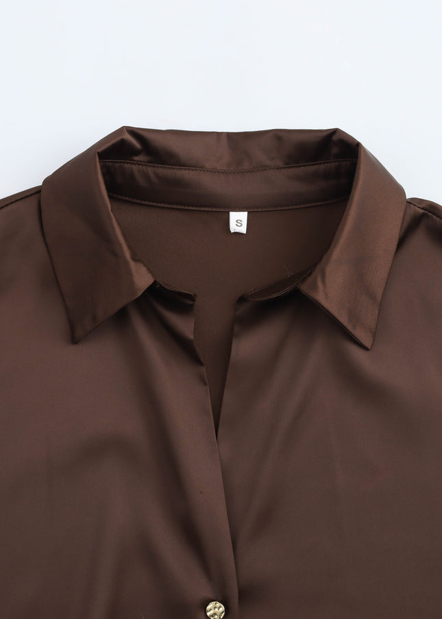 9 Colorway Turn Down Collar Long Sleeve Buttons up Hot Sale Casual Fashion Basic Style Blouse Shirts for Women