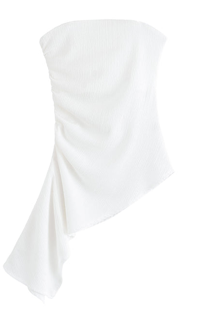 3 Colorway Asymmetrical Design Solid Color Strapless Casual Fashion Women's tank Top