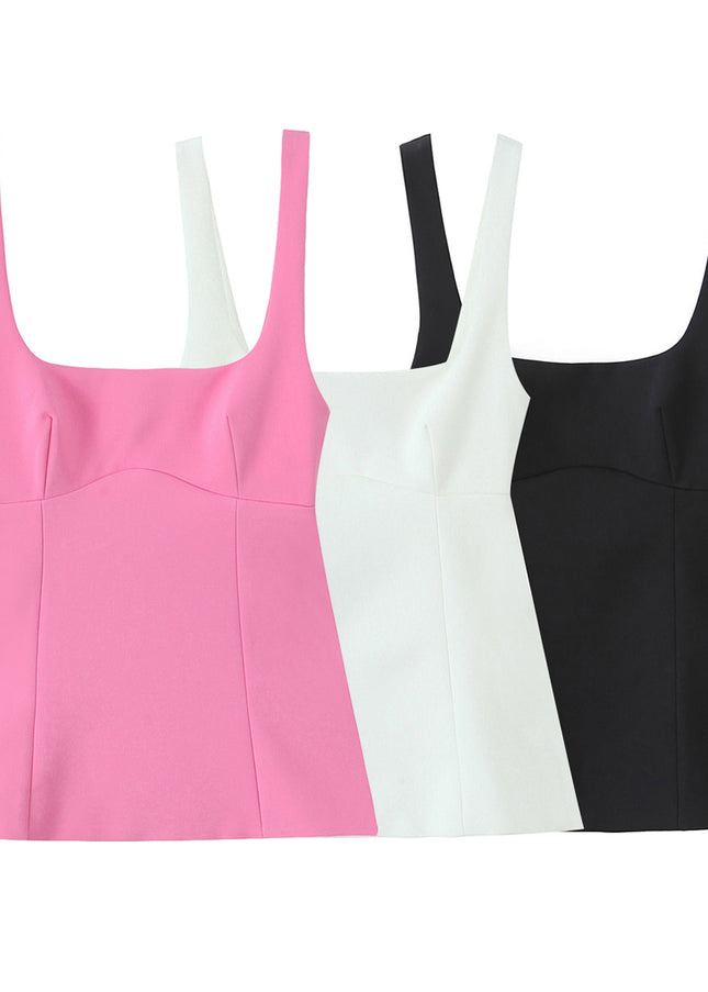 3 Colorway Back Hollow Out Bow Tie Spaghetti Strap Casual Fashion Women's tank Tops