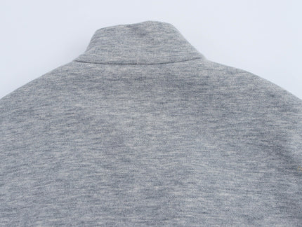 Turtleneck Collar Zipper Fly Long Sleeve Gray Color Casual Fashion Jacket for Women