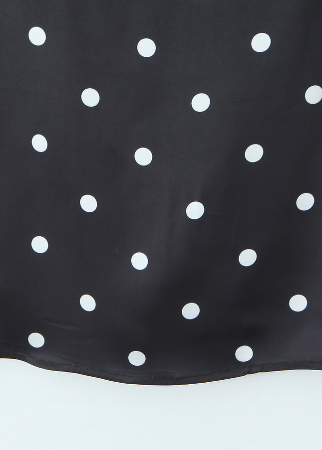 2 Colorway Short Sleeve Polka Dot Print Casual Fashion Summer Mini Dress for Women