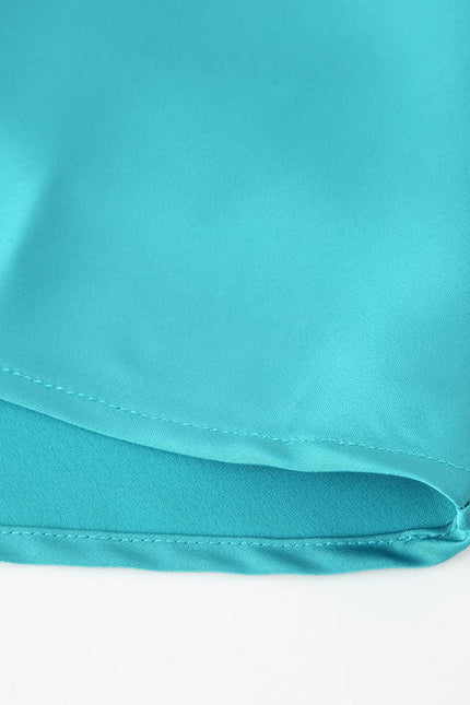 2 Colorway Spaghetti Strap Solid Color Front Pleated Casual Fashion Maxi slip Dress for Ladies