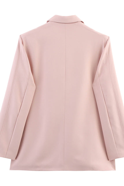 Pink Color Single Breasted Long Sleeve Notched Collar Causal Fashion blazer Jacket for Women