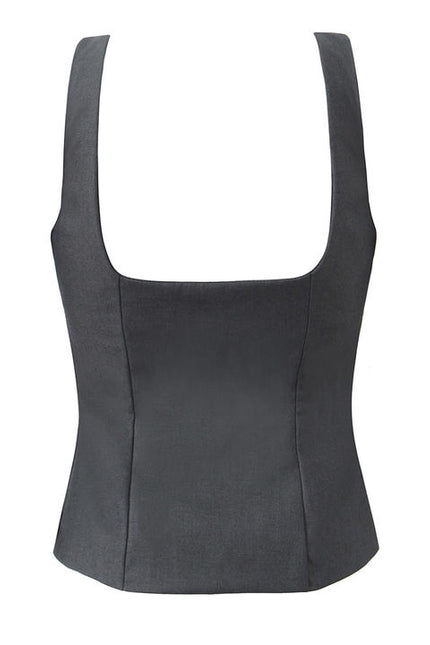 2 Colorway Front Lace up Solid Color Shoulder Strap Casual Fashion Women's tank Tops