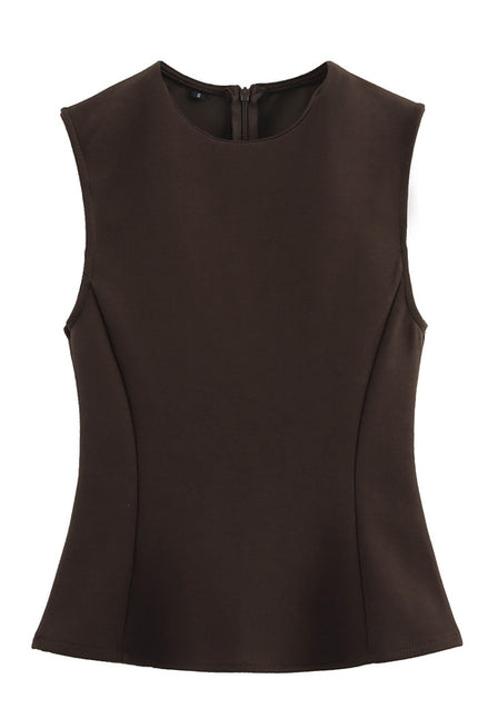 2 Colorway Solid Color Zipper Fly Hot Sale Casual Fashion Vest Waistcoat for Women