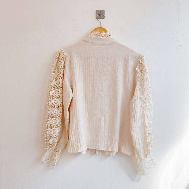 Hot Sale Women Clothing Lace Floral Ladies Tops Shirt