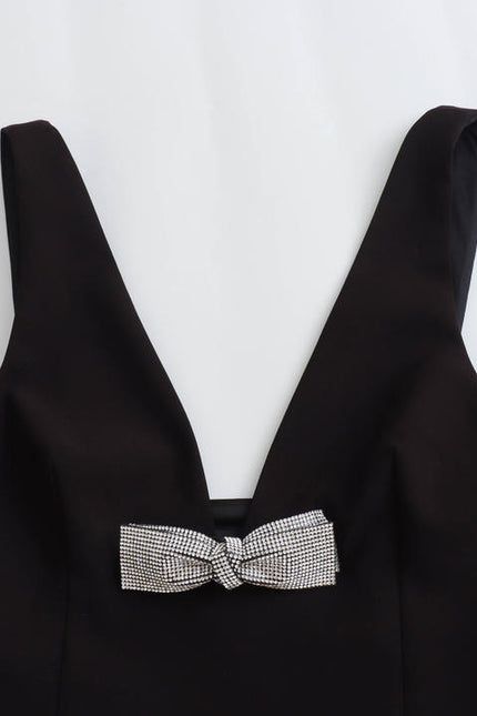 2 Colorway Solid Color Bow Tie Beading Casual Fashion Women's tank Tops