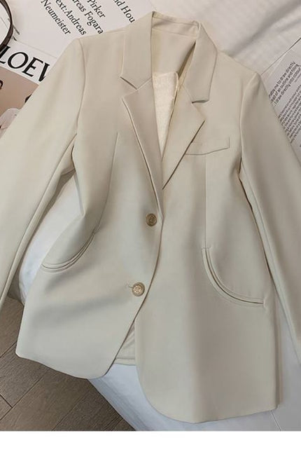 Women's Autumn Blazer Spring New Western Style Fashion Suit Jacket Female Long Sleeve Slimming Button up Suit