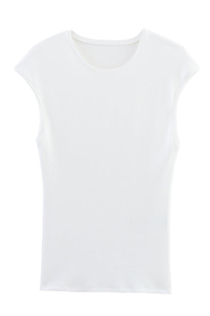 2 Colorway Crew Neck Sleeveless Hot Sale Casual Fashion t Shirt for Women