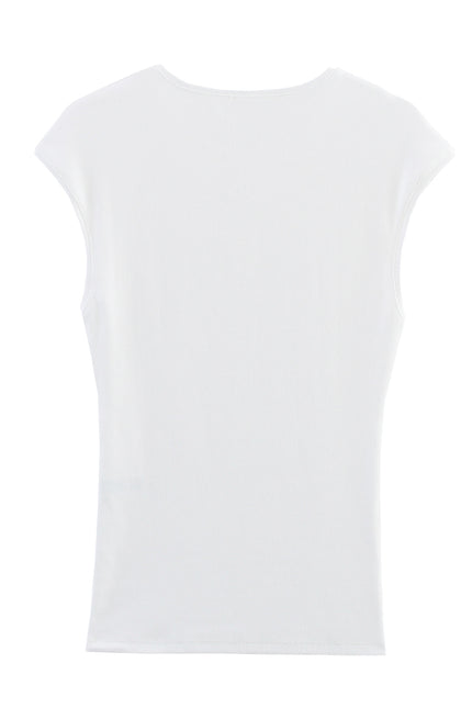 2 Colorway Crew Neck Sleeveless Hot Sale Casual Fashion t Shirt for Women