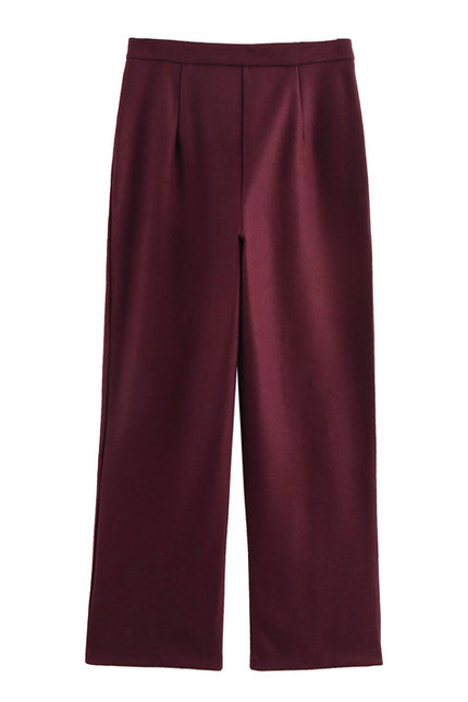 2 Colorway Solid Color square Collar Long Sleeve Blouse Zipper Fly Long Pants Casual Fashion Women 2 Piece Set