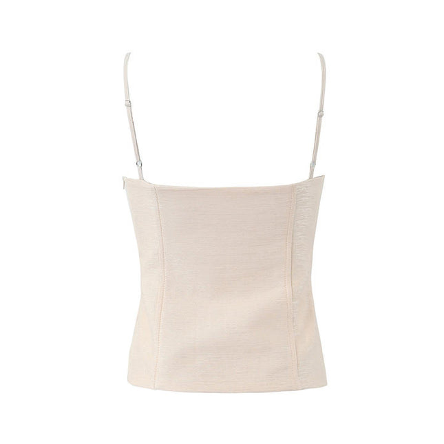 2 Colorway Solid Color Front Lace up Spaghetti Strap Hot Sale Casual Fashion Crop tank Tops for Women