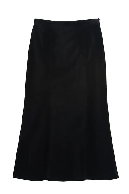 Zipper Fly Black Color Hot Sale Casual Fashion Long Skirt for Women