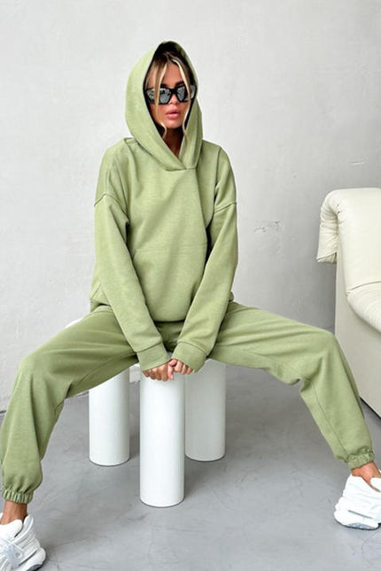 PASUXI OEM Custom Women Tracksuit Set Autumn New Solid Color Casual Pullover Hoodies and Sports Jogger Pants Sets