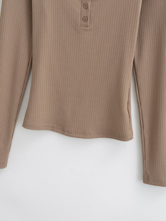 4 Colorway square Collar Buttons up Long Sleeve Solid Color Casual Fashion Women t Shirt